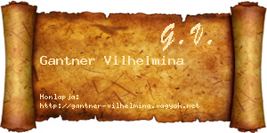 Gantner Vilhelmina névjegykártya